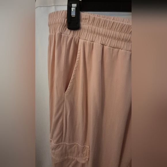torrid Blush Drawstring Cargo Linen Straight-Leg Pants - Picture 4 of 7